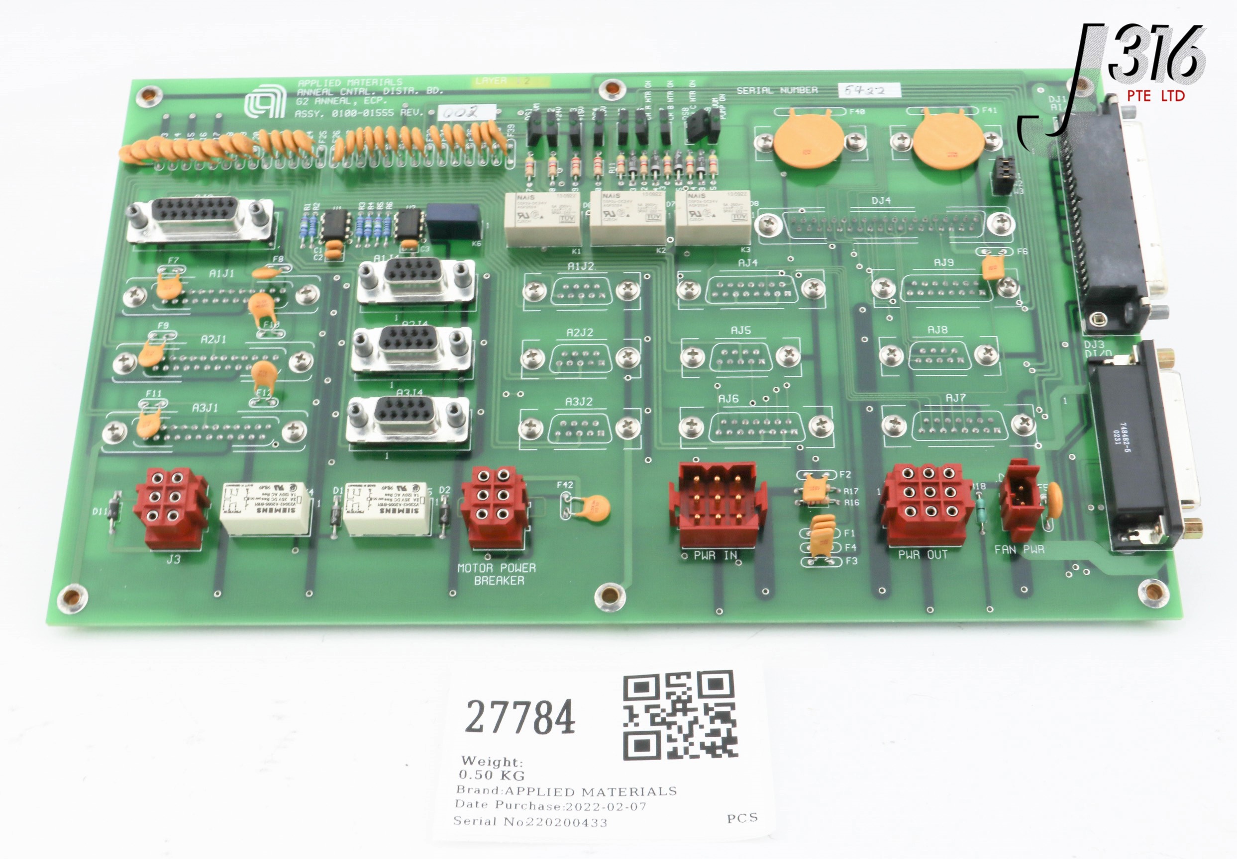 専用ページ14 27784 APPLIED MATERIALS PCB, ANNEAL CTLR, DIST BD, G2 ANNEAL, ECP